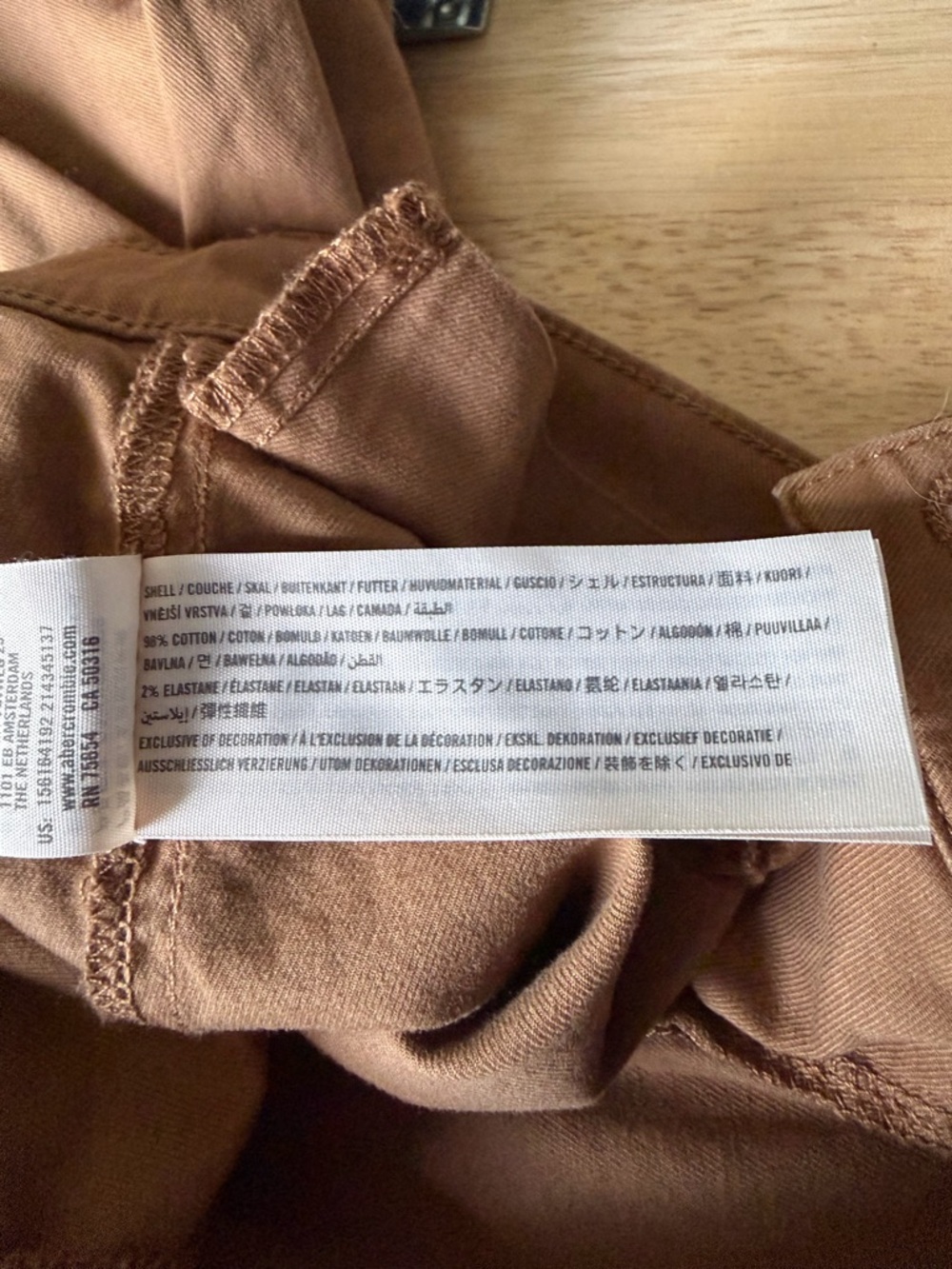 Abercrombie & Fitch Brown Ultra High Rise Cropped Wide Leg Pants 27 54847 - Picture 9 of 10
